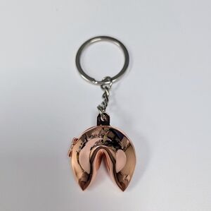 Rose Gold Fortune Cookie Keychain